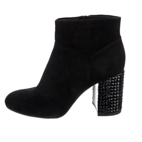 Micheal Kors black Suede Short Ankle Boots Arabella - Picture 1 of 6
